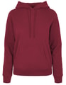Dames Hoodie Basic Build Your Brand BB007 Burgundy
